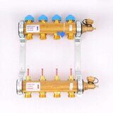 Коллекторная группа HKV/T-4 с термостатическими вентилями и расходомерами WATTS Ind 1"x3/4"ЕК